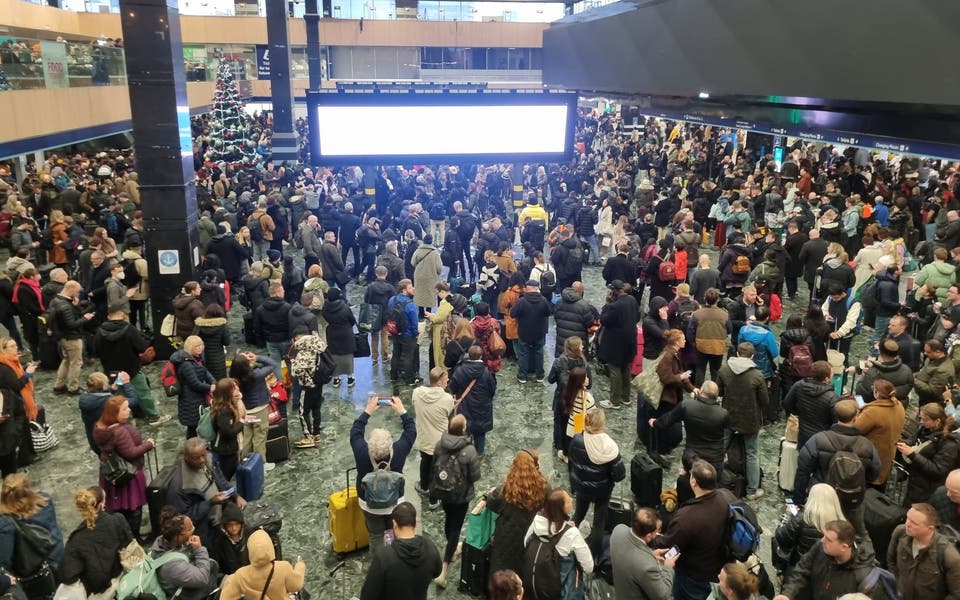 Travel chaos as Euston services cancelled and strike hits Eurostar