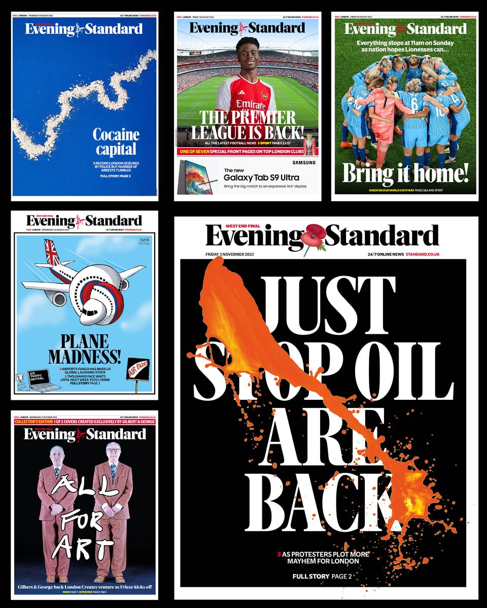 We've got this covered: a year of Evening Standard front pages