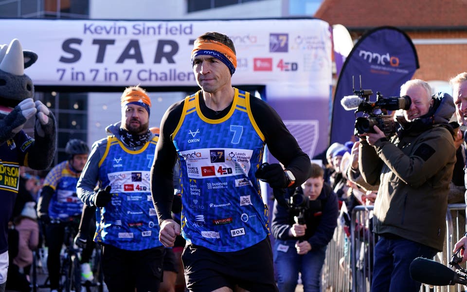 Sinfield out to inspire hope as he starts new MND marathon challenge
