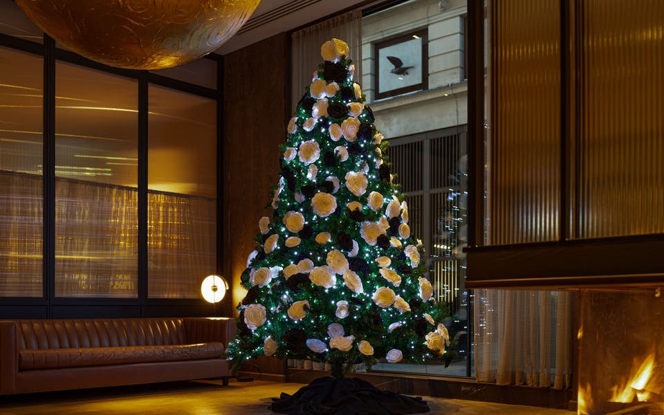 The chicest London hotel Christmas trees for 2023